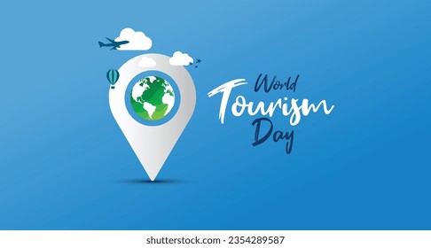 World Tourism Day concept vector illustration. Travel concept illustration.
