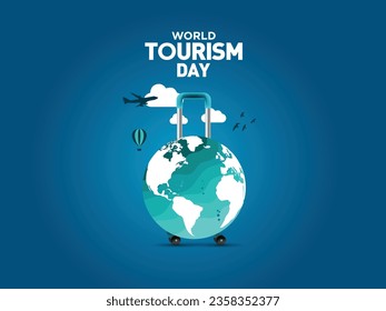 World Tourism Day concept vector illustration. Travel concept illustration.