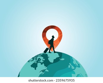 World Tourism Day concept vector illustration. Travel concept illustration.