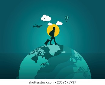 World Tourism Day concept vector illustration. Travel concept illustration.