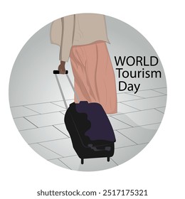 world tourism day concept. web banner design. illustration vector