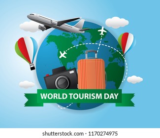 world tourism day cool cute pack app design web banner