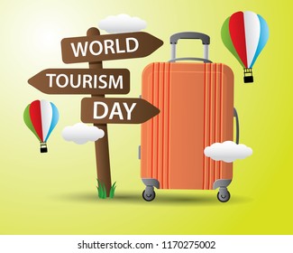 world tourism day cool cute pack app design web banner