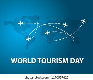 world tourism day cool cute pack app design web banner