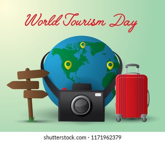 world tourism day cool cute pack app design web banner