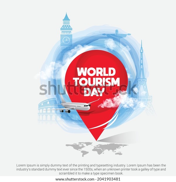 World tourism day\
creative concept\
background