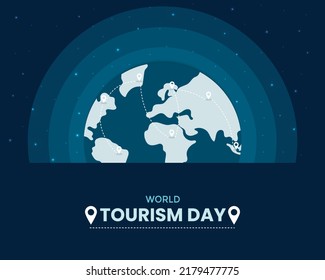World Tourism Day Dark Template Flat