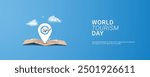 World tourism day flight, travel concept vector illustration
