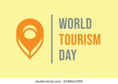 World tourism day. Holiday concept illustration. Template for banner, card, or poster