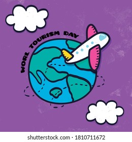 World tourism day illustration. Background