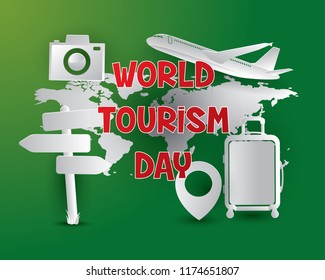 world tourism day tourism day illustration world tourism day vector paper art