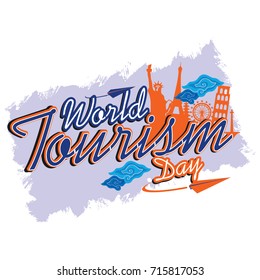World Tourism Day Logo Vector Template Design