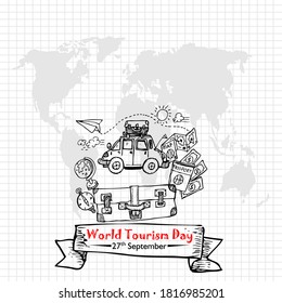 World Tourism Day, poster and banner vector