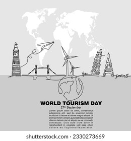 Día Mundial del Turismo, Cartel y vectores de pancartas