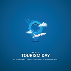 World Tourism Day. Travel Concept.  3D Illustration. 