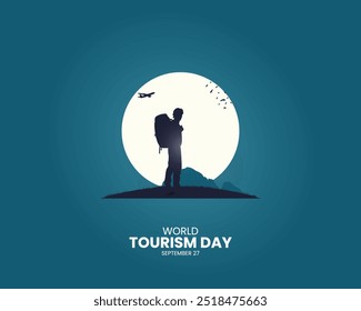 World Tourism Day. Travel concept, Tourism day vector design. travel day creative design.