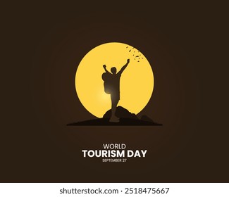 World Tourism Day. Travel concept, Tourism day vector design. travel day creative design.