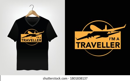 World tourism day with tshirt design concept. Background vector