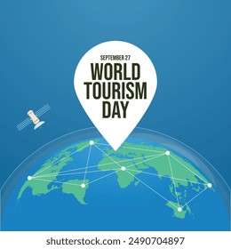 World Tourism Day vector design template good for celebration usage. World Tourism Day design. Flat design. eps 10.