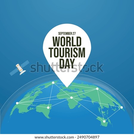 World Tourism Day vector design template good for celebration usage. World Tourism Day design. Flat design. eps 10.