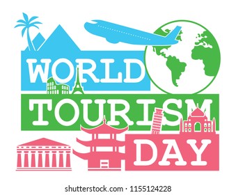 World Tourism Day vector illustration