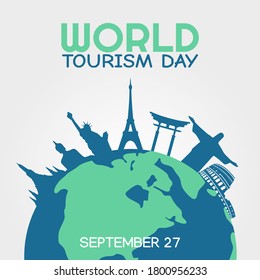 World Tourism Day Vector Illustration