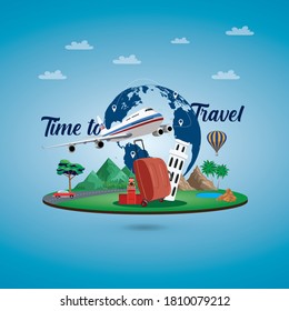 World Tourism Day Vector Illustration. Travel Around The World Concept Design.