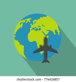 World tourism icon. Flat illustration of world tourism vector icon for web
