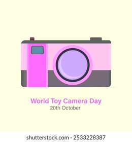 World Toy Camera Day vector, illustration. Toy camera. Kids toy camera.
