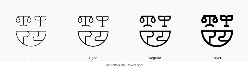 world trade icon. Thin, Light Regular And Bold style design isolated on white background