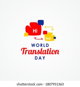 Ilustración de diseño de vectores del Día Mundial de la Traducción