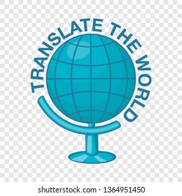 World translation icon in cartoon style isolated on background for any web design 