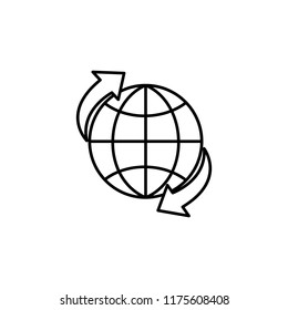 World transport icon. Element of global logistics icon for mobile concept and web apps. Thin line World transport icon can be used for web and mobile