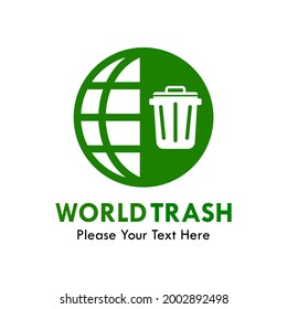 World trash logo template illustration