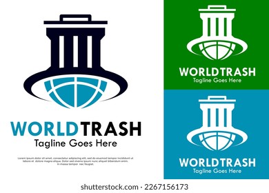 World trash logo template illustration