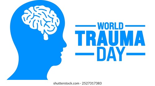 World Trauma Day background or banner design template is observed every year in October. Holiday concept. Template for card, poster, placard, template. eps 10