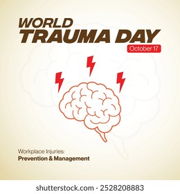 World Trauma Day. World Trauma Month. World Trauma Day 2024, Creative banner, poster, social media post, background, template, postcard vector