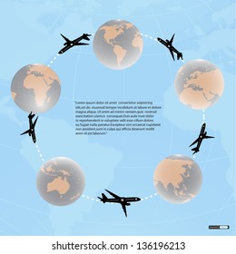 World traval map,Set elements of infographics. vector eps 10