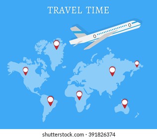 World travel banner background.