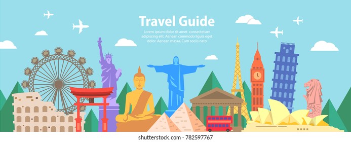 World Travel Banner vector