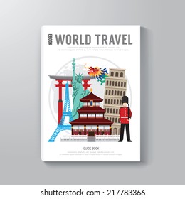 World Travel Business Book Template Design. / can be used for E-Book Cover/ E-Magazine Cover/ vector illustration.