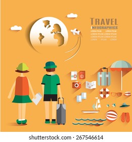 World Travel Business Design Infographic . Vector illustration