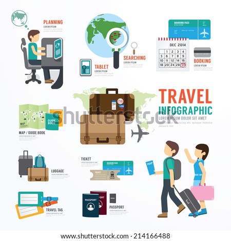 World Travel Business Template Design Infographic . Concept Vector illustration