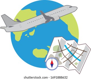 World travel concept. simple image illustration