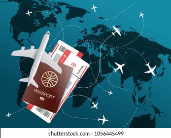 World travel concept. Vector illustration