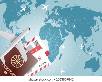 World travel concept. Vector illustration