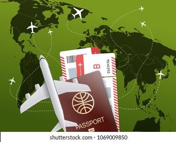 World travel concept. Vector illustration