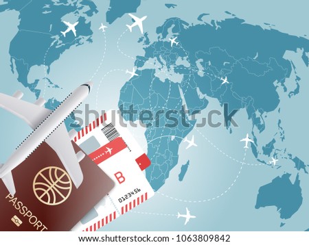 World travel concept. Vector illustration