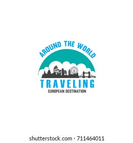 world travel destination logos