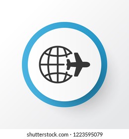 World travel icon symbol. Premium quality isolated worldwide flight element in trendy style.